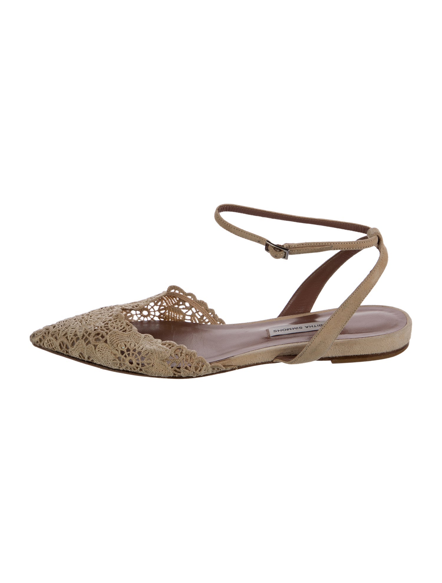 Tabitha Simmons Suede Slingback Flats