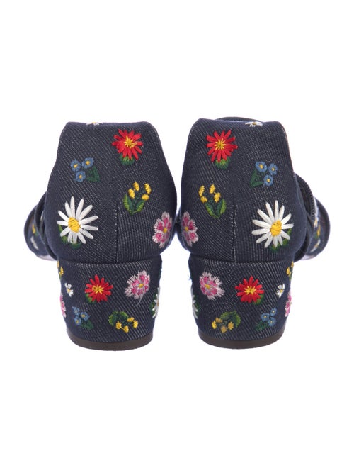 Tabitha Simmons Denim Printed Gladiator Sandals