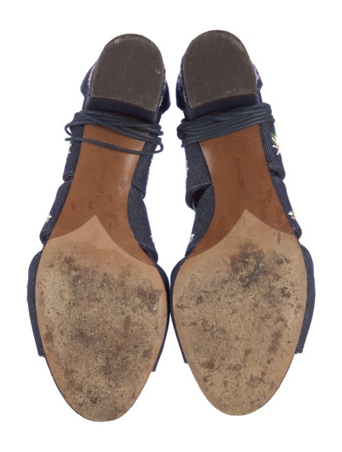 Tabitha Simmons Denim Printed Gladiator Sandals