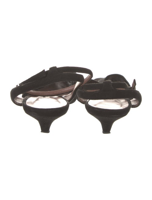 Tabitha Simmons Suede Lace Pattern Mules