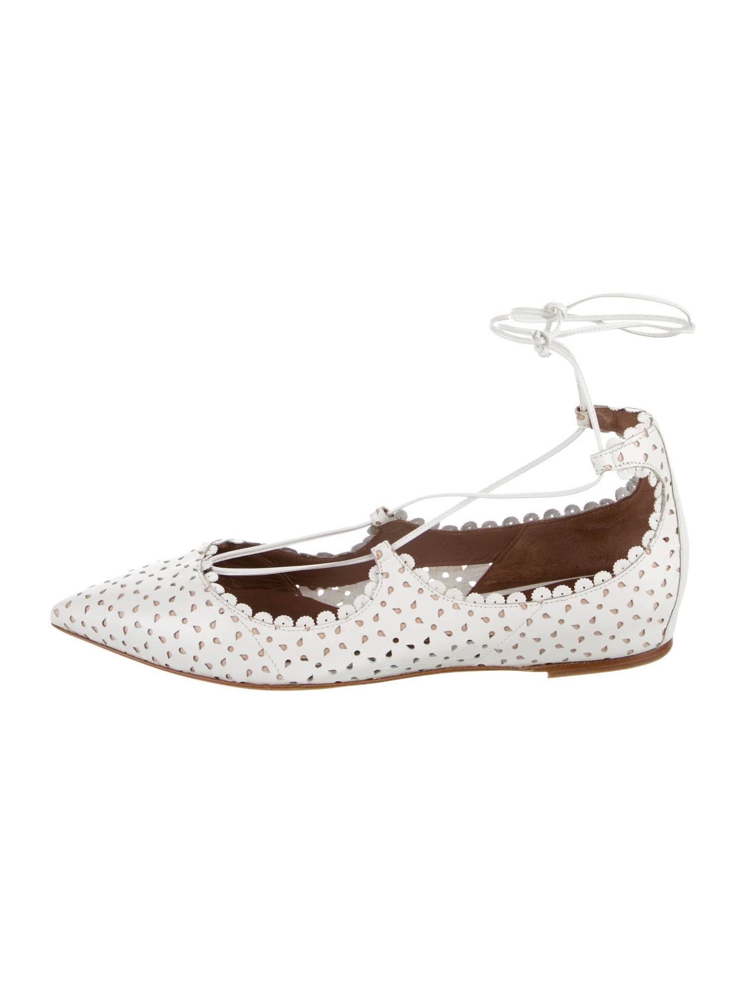 Tabitha Simmons Leather Lasercut Accents Ballet Flats