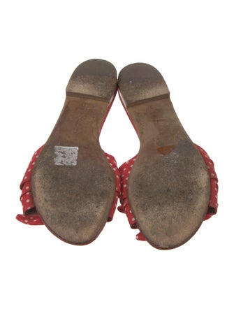 Tabitha Simmons Polka Dot Print Bow Accents Slides