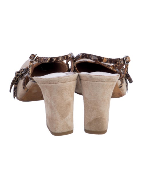 Tabitha Simmons Suede Printed Slingback Pumps