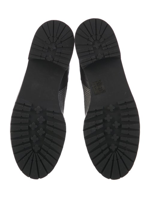 Tabitha Simmons Canvas Plaid Print Combat Boots