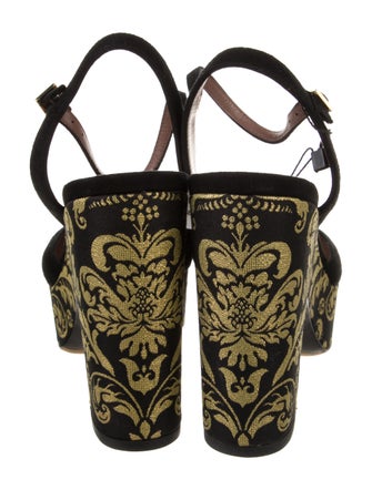 Tabitha Simmons Suede Printed D'Orsay Pumps