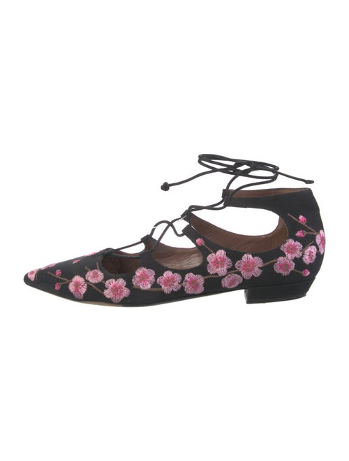 Tabitha Simmons Canvas Floral Print Ballet Flats