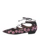 Tabitha Simmons Canvas Floral Print Ballet Flats