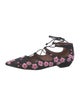 Tabitha Simmons Canvas Floral Print Ballet Flats
