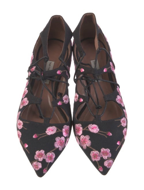 Tabitha Simmons Canvas Floral Print Ballet Flats