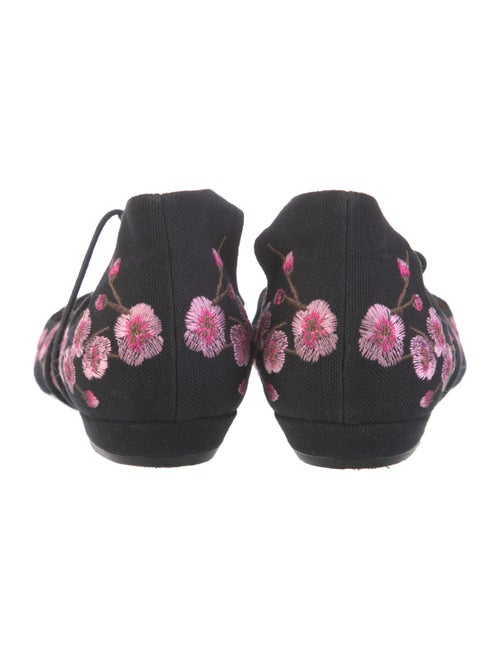 Tabitha Simmons Canvas Floral Print Ballet Flats