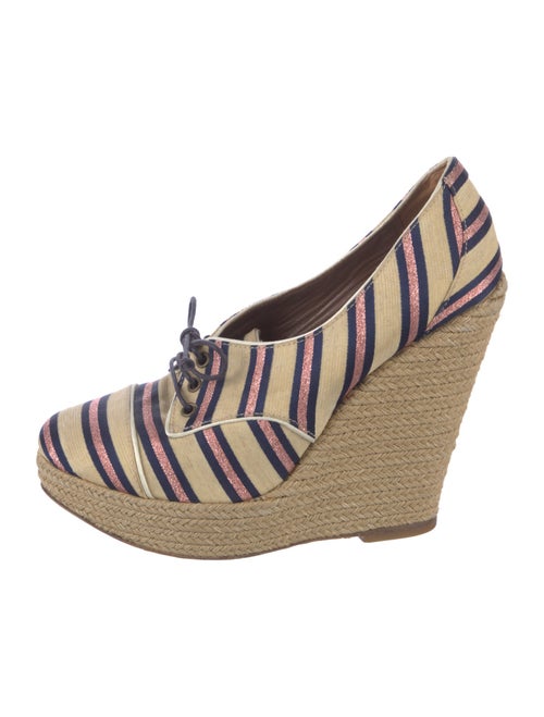 Tabitha Simmons Canvas Striped Pumps