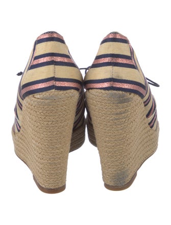 Tabitha Simmons Canvas Striped Pumps