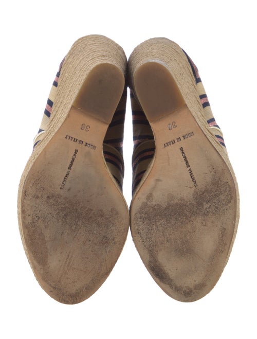 Tabitha Simmons Canvas Striped Pumps