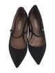 Tabitha Simmons Suede Crystal Embellishments Mary Jane Flats