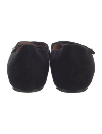 Tabitha Simmons Suede Crystal Embellishments Mary Jane Flats