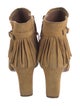Tabitha Simmons Suede Fringe Trim Accent Boots