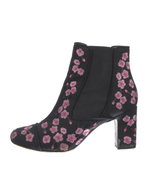 Tabitha Simmons Canvas Floral Print Chelsea Boots