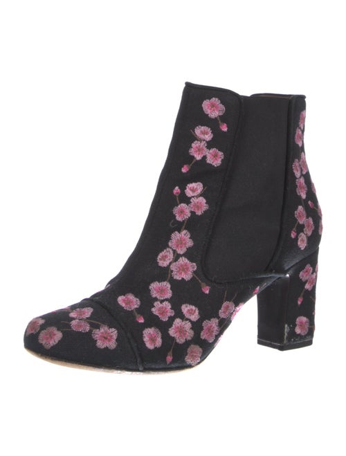 Tabitha Simmons Canvas Floral Print Chelsea Boots