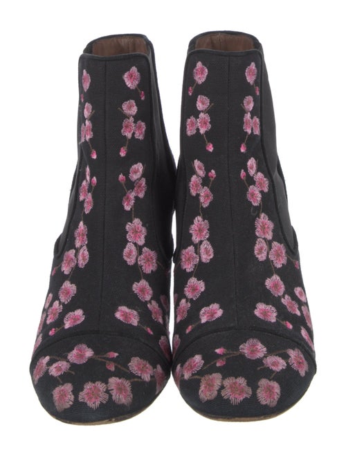 Tabitha Simmons Canvas Floral Print Chelsea Boots