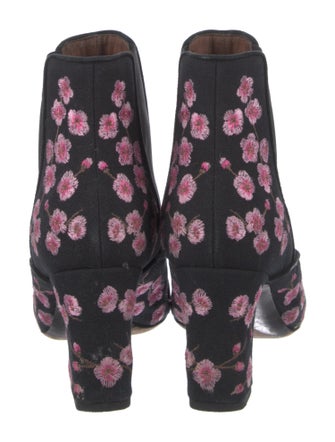 Tabitha Simmons Canvas Floral Print Chelsea Boots
