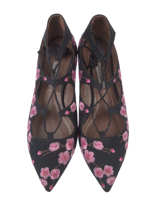 Tabitha Simmons Canvas Floral Print Ballet Flats