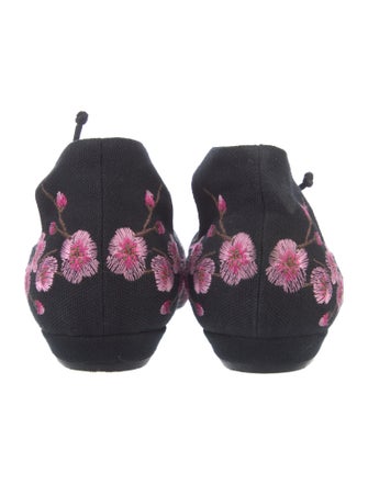 Tabitha Simmons Canvas Floral Print Ballet Flats