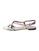 Tabitha Simmons Leather Printed Slingback Sandals