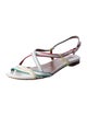Tabitha Simmons Leather Printed Slingback Sandals