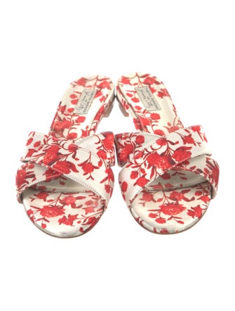 Tabitha Simmons Floral Print Slides