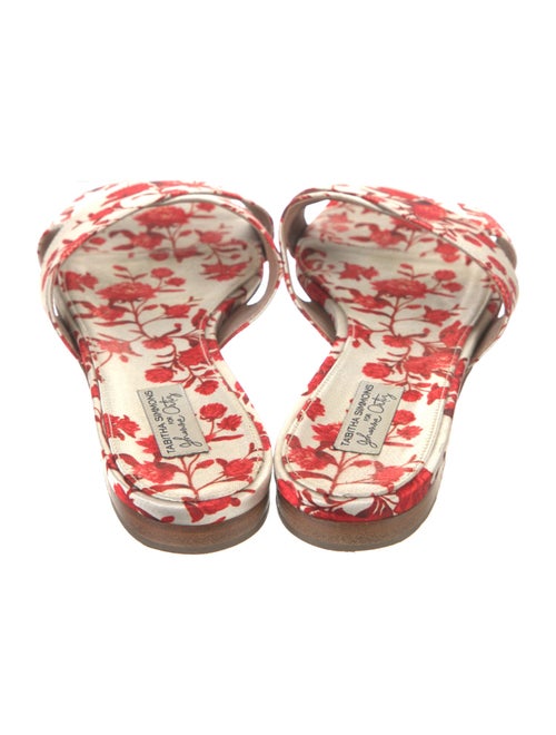 Tabitha Simmons Floral Print Slides