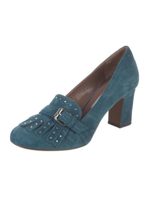 Tabitha Simmons Suede Studded Accents Pumps