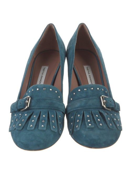 Tabitha Simmons Suede Studded Accents Pumps