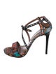 Tabitha Simmons Satin Printed Sandals