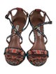 Tabitha Simmons Satin Printed Sandals