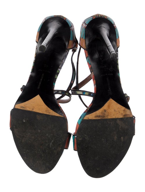 Tabitha Simmons Satin Printed Sandals