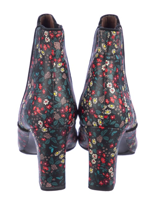 Tabitha Simmons Leather Floral Print Chelsea Boots