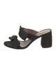 Tabitha Simmons Suede Bow Accents Slides