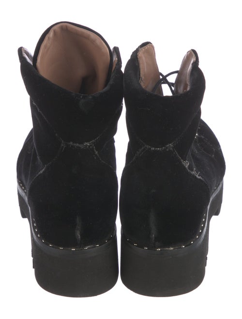 Tabitha Simmons Velvet Combat Boots