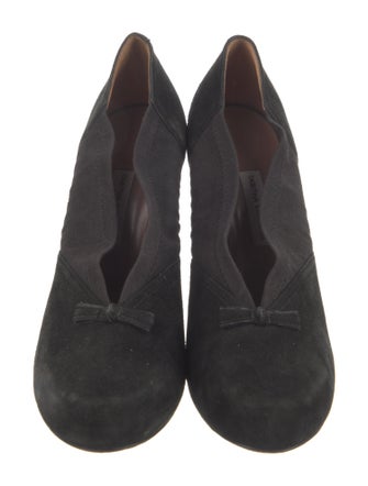 Tabitha Simmons Suede Bow Accents Pumps