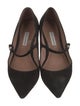 Tabitha Simmons Suede Crystal Embellishments Mary Jane Flats