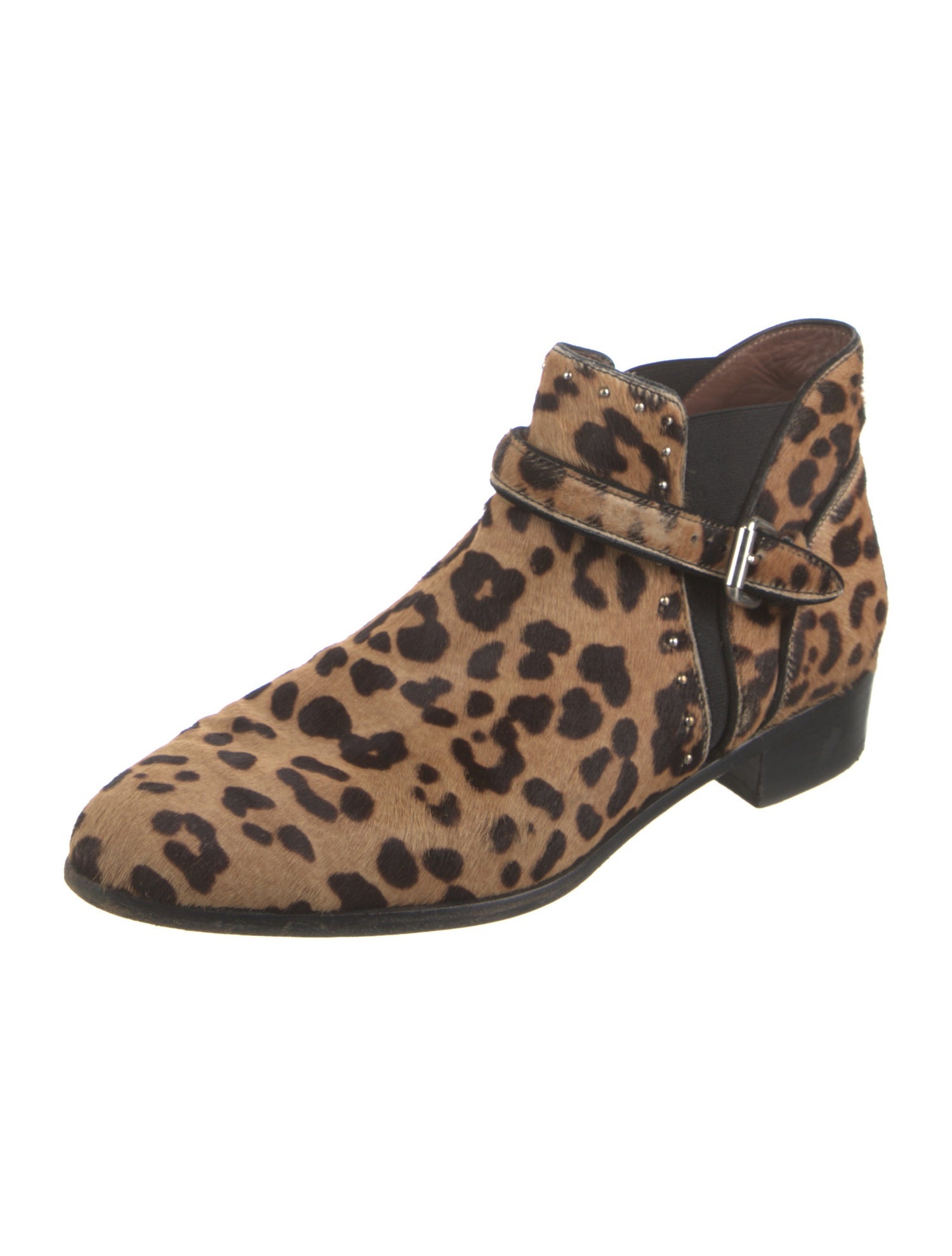 Tabitha Simmons Ponyhair Animal Print Lace-Up Boots