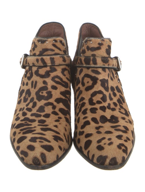 Tabitha Simmons Ponyhair Animal Print Lace-Up Boots