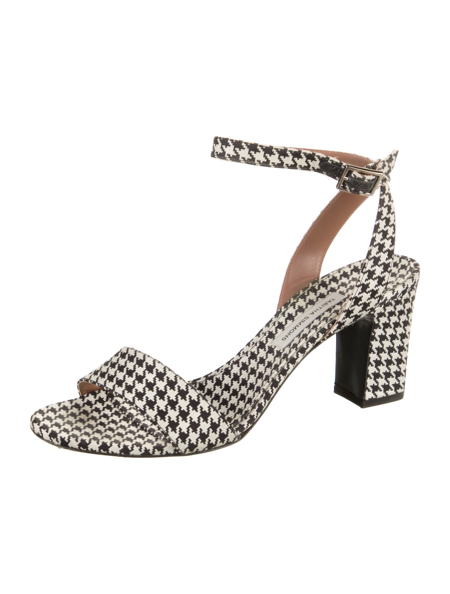 Tabitha Simmons Houndstooth Print Sandals