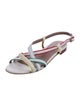 Tabitha Simmons Leather Printed Slingback Sandals