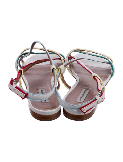 Tabitha Simmons Leather Printed Slingback Sandals