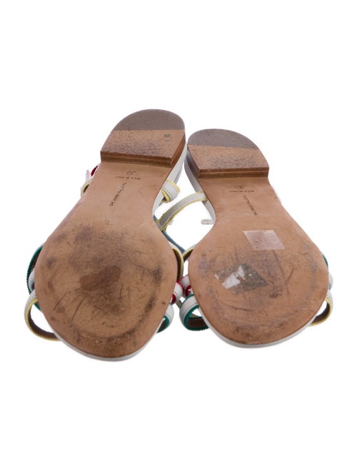 Tabitha Simmons Leather Printed Slingback Sandals