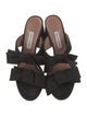 Tabitha Simmons Suede Bow Accents Slides