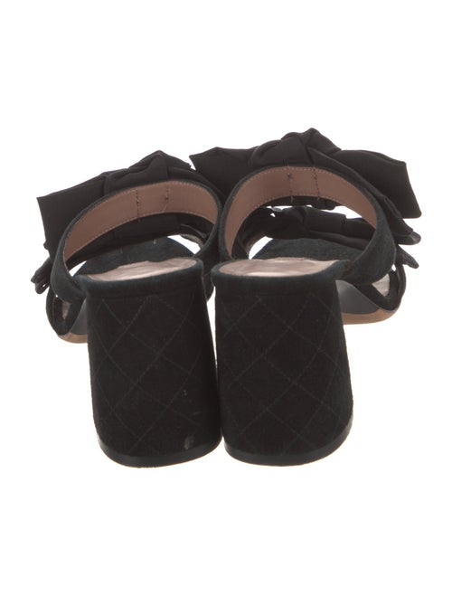 Tabitha Simmons Suede Bow Accents Slides