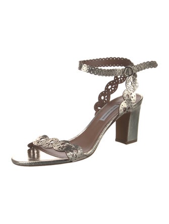 Tabitha Simmons Leather Lasercut Accents Sandals