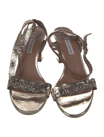 Tabitha Simmons Leather Lasercut Accents Sandals